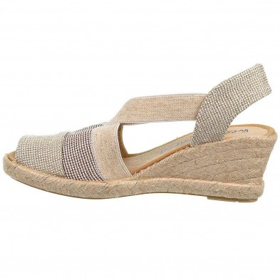 20203 Mediterratea  Alpargata 20203 ZAPATILLA MEDITERRÁNEA. Alpargata textil con elásticos laterales y plantilla acolchada. Piso