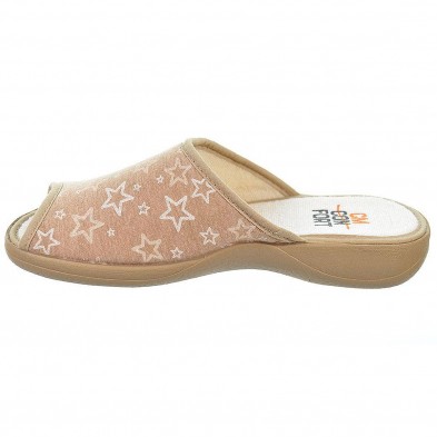 20243 Cmconfort Zapatilla Casa 20243 CMCONFORT. Zapatilla textil destalonada con puntera abierta, plantilla textil acolchada. Pi