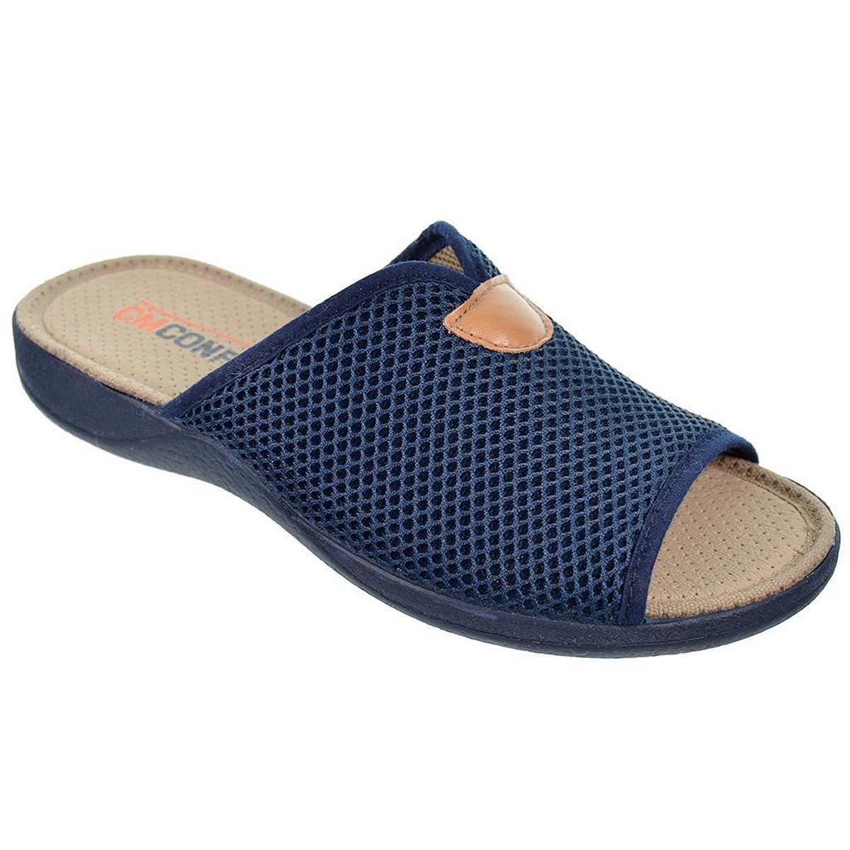 20117 Cmconfort Zapatilla Casa 20117 CMCONFORT. Zapatilla textil destalonada con puntera abierta, plantilla textil acolchada par