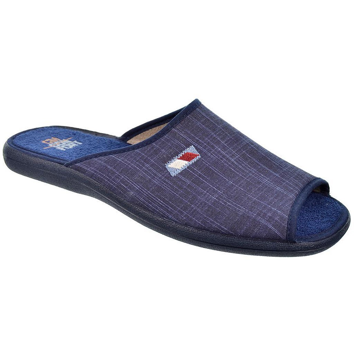 10134 Cmconfort Zapatilla Casa 10134 CMCONFORT. Zapatilla textil destalonada con puntera abierta, plantilla textil acolchada par