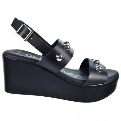 4741 Isteria Sandalia Sandalia de piel, cierre con hebilla regulable. Plantilla acolchada muy confortable. Piso cuña de poliuret