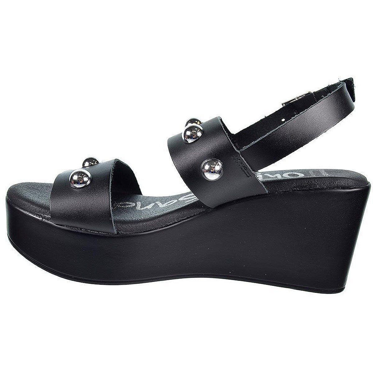 4741 Isteria Sandalia Sandalia de piel, cierre con hebilla regulable. Plantilla acolchada muy confortable. Piso cuña de poliuret