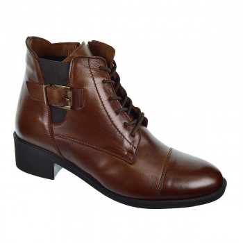 L701 Treintas 30s Botín Botín de piel, forro y plantilla textil. Cordones, cremallera interior y elástico exterior. Suela de gom 2