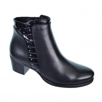 Neus15 Desireé Botín Botín de piel con forro textil Dry Adsorber, plantilla de piel acolchada. Cremallera lateral. Suela antides