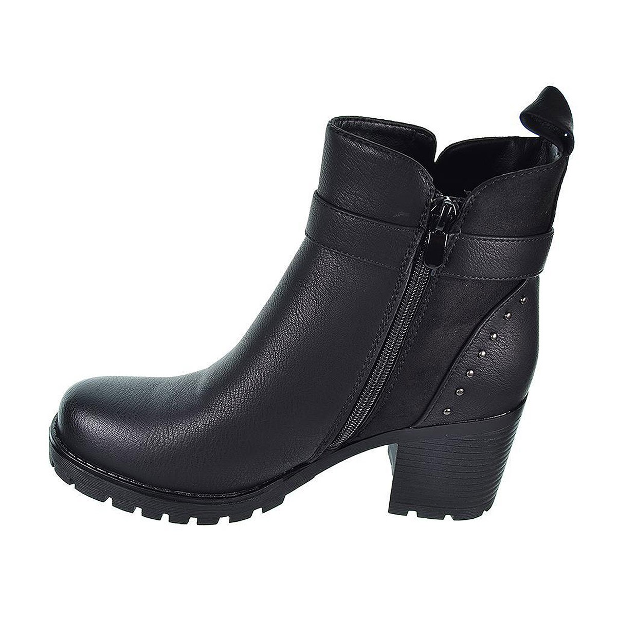 22520 Amarpies Botín Botín sintético y antelina. Forrado acolchado y plantilla extraible. Cierre con cremallera interior. Piso d