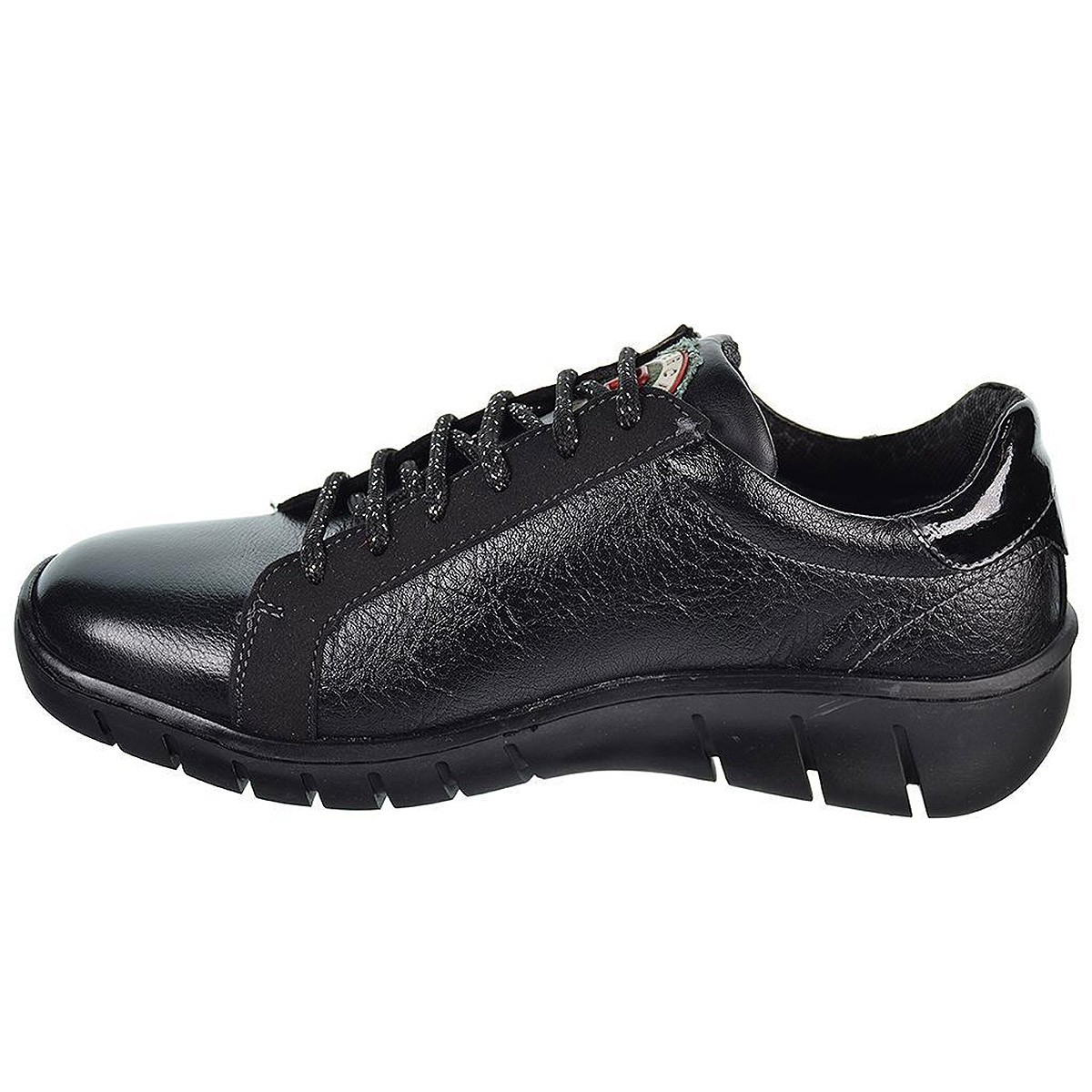 60606 Baerchi Zapato confort Zapato de piel. Forro y plantilla en textil acolchado transpirable. Con cordones ajustables y crema