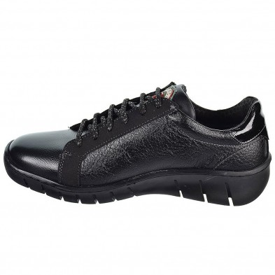 60606 Baerchi Zapato confort Zapato de piel. Forro y plantilla en textil acolchado transpirable. Con cordones ajustables y crema