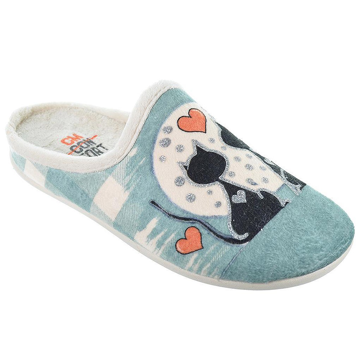 20365 CMConfort Zapatilla Casa Zapatilla destalonada en textil muy suave y plantilla acolchada para un máximo confort. Piso de g