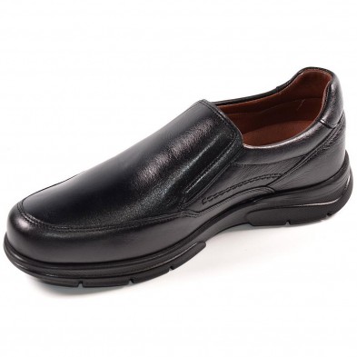 1251 Ancho Especial Baerchi Zapato Zapato piel, forro acolchado y plantilla confort extraíble. Elásticos laterales. Piso de poli