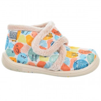 Moate Gioseppo Zapatilla Casa estilo Botín Zapatilla estar por casa. Estilo botín en textil y velcro, plantilla acolchada y piso 2