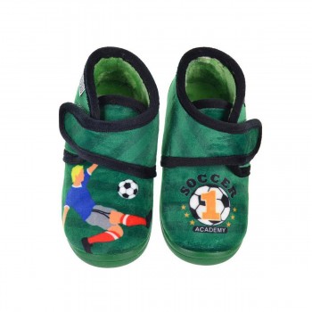 Bettborn Gioseppo Zapatilla Casa estilo Botín Zapatilla estilo botín en textil y velcro, plantilla acolchada y piso de goma anti