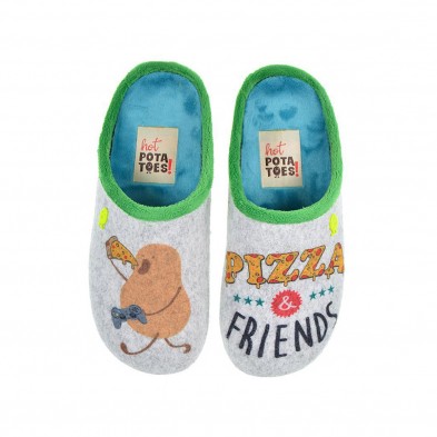 Navan Potatoes Zapatilla Casa Zapatillas destalonadas estampado de fieltro reciclado. Planta afelpada de tejido poliéster. Plant Navan Potatoes Zapatilla Casa Zapatillas destalonadas estampado de fieltro reciclado. Planta afelpada de tejido poliéster. Plant