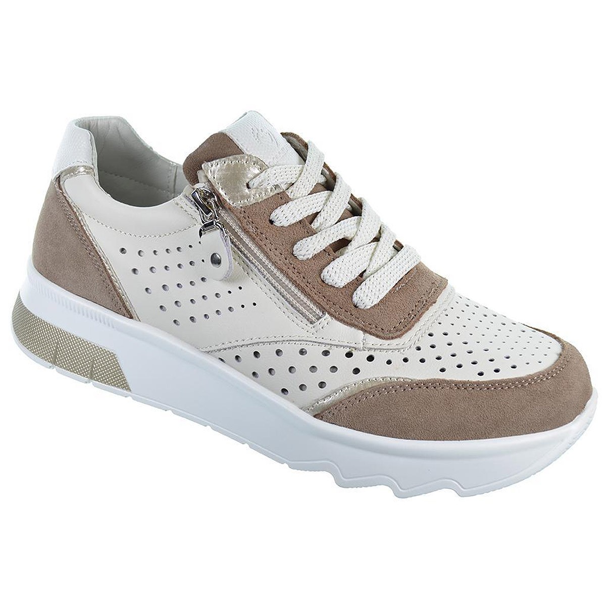 23301 Amarpies Zapato Casual de mujer en piel perforada. Plantilla acolchada confort extraíble 23301 Amarpies Zapato Casual de mujer en piel perforada. Plantilla acolchada confort extraíble