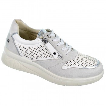 23388 Amarpies Zapato Casual de Mujer. Sintético perforada. Plantilla acolchada confort extraíble. Cordones. Suela Cuña 2