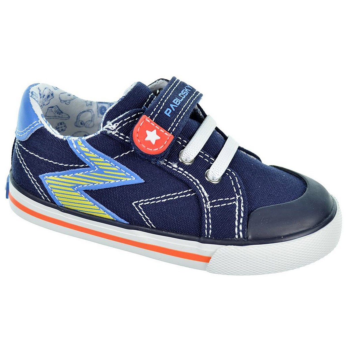 Pablosky Lona 980250 – Scarpe Da Ginnastica In Tessuto Per Bimbo (0-24 Mesi) – Leggere, Traspiranti E Con Chiusura Facile Per I Primi Passi