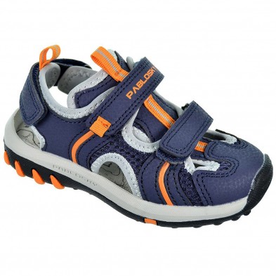 973420 Pablosky Sandalia Niño. Sintético y textil. Forro textil. Plantilla acolchada. Velcro en empeine y talón. antideslizante 973420 Pablosky Sandalia Niño. Sintético y textil. Forro textil. Plantilla acolchada. Velcro en empeine y talón. antideslizante