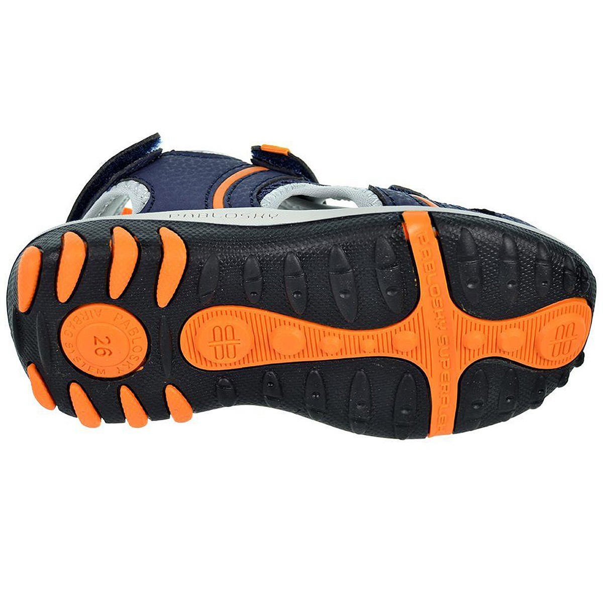 973420 Pablosky Sandalia Niño. Sintético y textil. Forro textil. Plantilla acolchada. Velcro en empeine y talón. antideslizante 973420 Pablosky Sandalia Niño. Sintético y textil. Forro textil. Plantilla acolchada. Velcro en empeine y talón. antideslizante