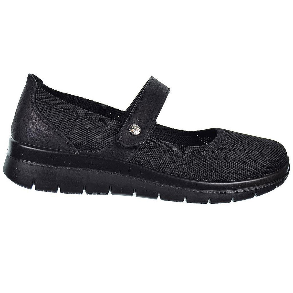 23463 Amarpies Zapato Confort en textil y sintético. Plantilla acolchada. Velcro. Suela de caucho con cuña muy ligera y flexible