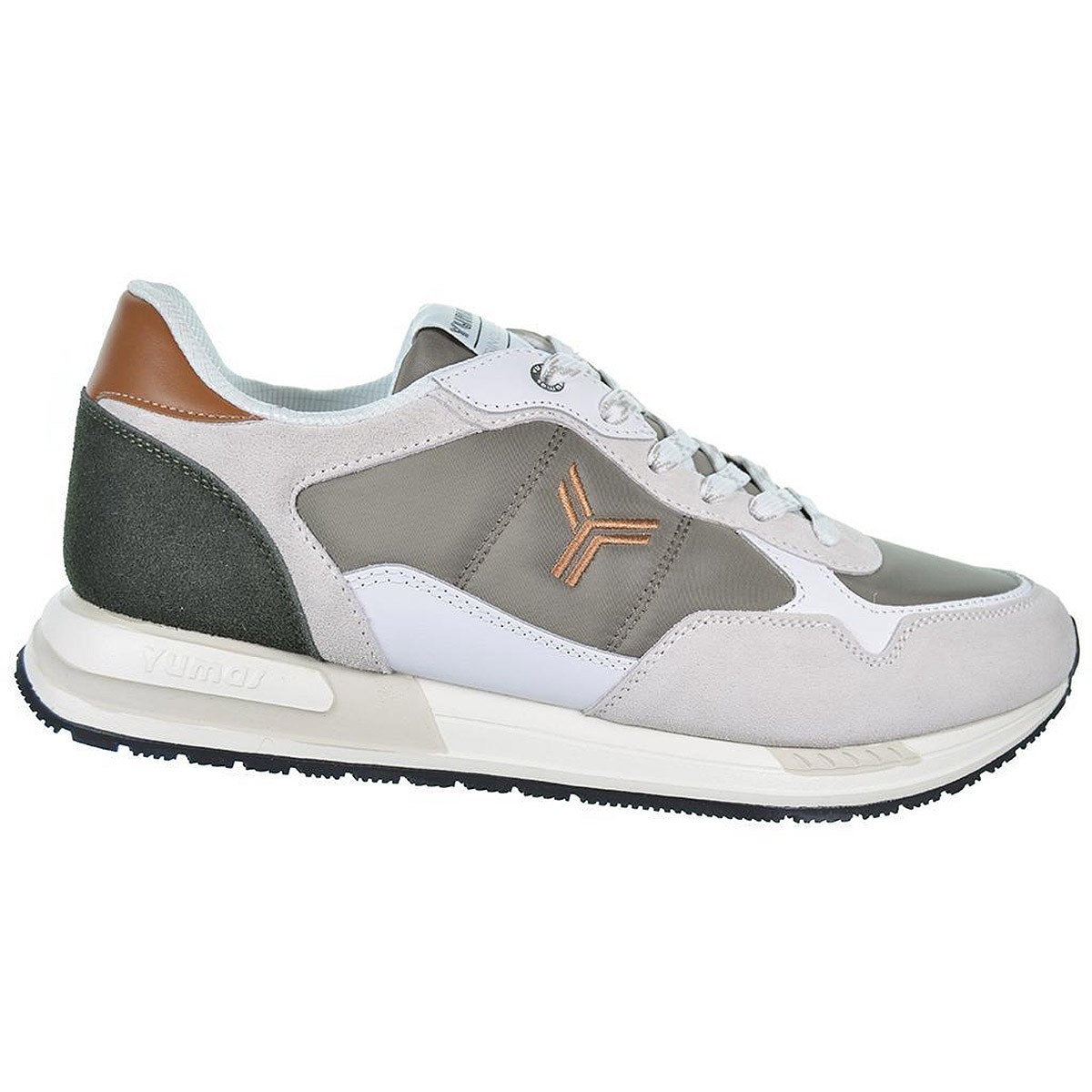 Tamesis Yumas Sneaker en serraje y nylon, forro textil acolchado transpirable, plantilla latex. Cordones. Suela de caucho