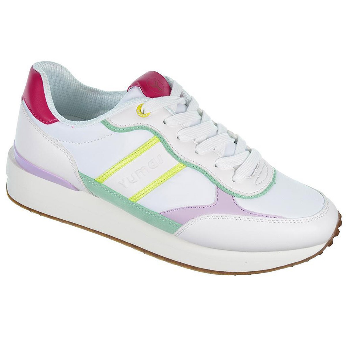 Bruny Yumas Sneaker serraje sintético y nylon, forro textil acolchado transpirable, plantilla confort . cordones. Suela caucho