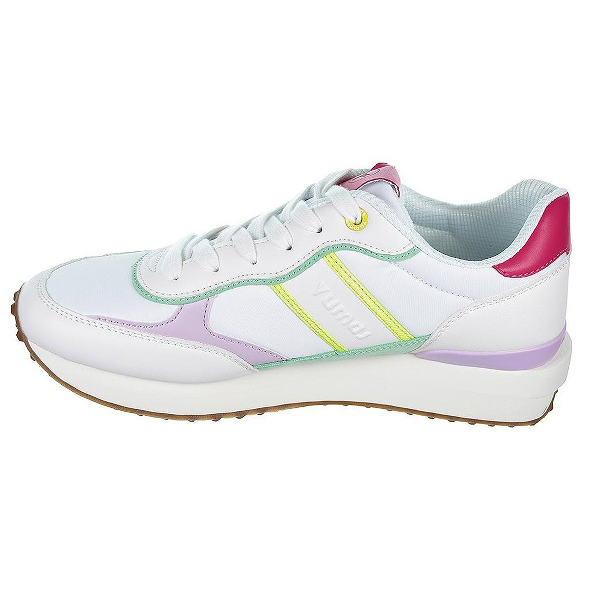 Bruny Yumas Sneaker serraje sintético y nylon, forro textil acolchado transpirable, plantilla confort . cordones. Suela caucho