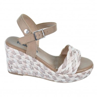 170529 Refresh Sandalia de rafia trenzada. Hebilla. Forro textil. Plantilla acolchada. Plataforma yute. cuña 8cm. Antideslizante 170529 Refresh Sandalia de rafia trenzada. Hebilla. Forro textil. Plantilla acolchada. Plataforma yute. cuña 8cm. Antideslizante