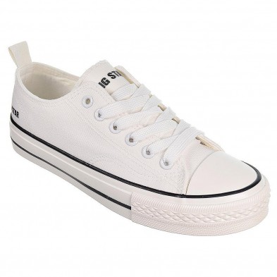 21451  DNG Zapatilla de lona forro interior textil. Cierre en cordones ajustables. Piso y puntera de goma antideslizante. Bambas