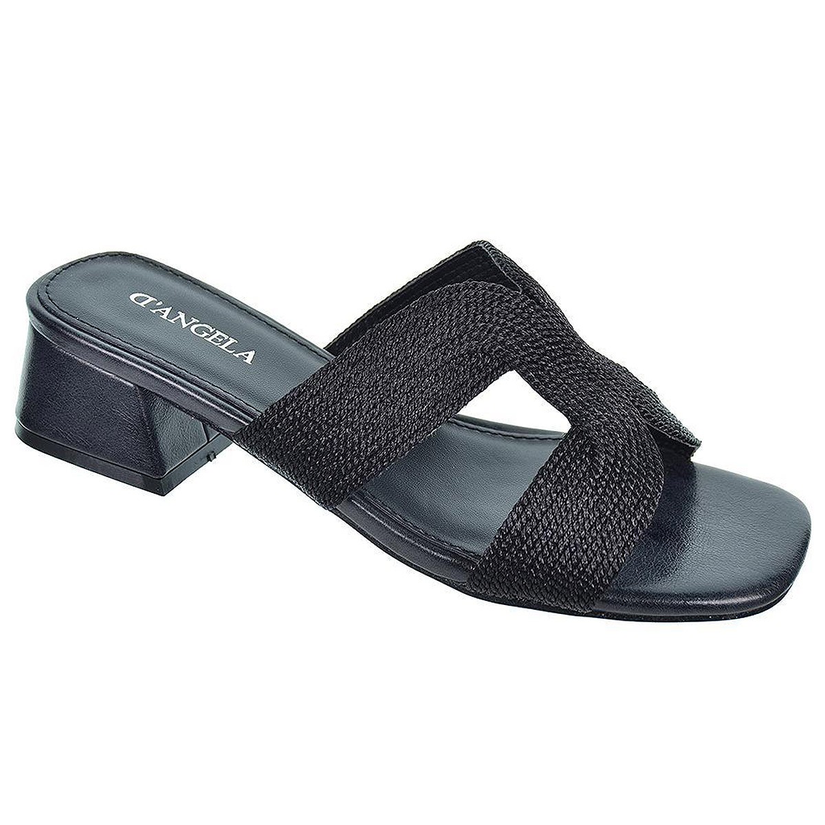 D´Angela Sandalia textil. Plantilla acolchada y tacón ancho con altura de 4cm.aprox. Para eventos y ceremonias.