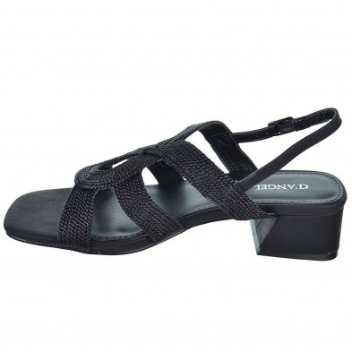 23108  D´Angela Sandalia textil. Cierre con hebilla regulable. Tacón ancho con altura de 5cm.aprox. Para eventos y ceremonias. 23108  D´Angela Sandalia textil. Cierre con hebilla regulable. Tacón ancho con altura de 5cm.aprox. Para eventos y ceremonias.