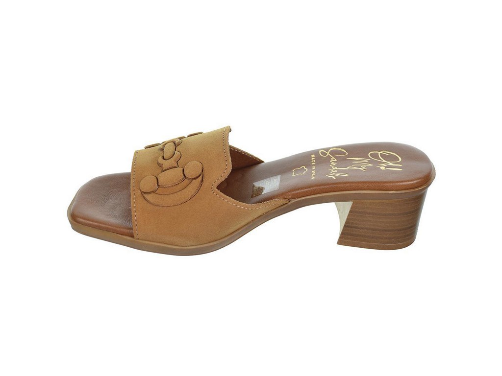 Oh! My Sandals Zueco en piel serraje Plantilla piel acolchada, muy confortable. Suela antideslizante, con tacón de 4,5cm Oh! My Sandals Zueco en piel serraje Plantilla piel acolchada, muy confortable. Suela antideslizante, con tacón de 4,5cm