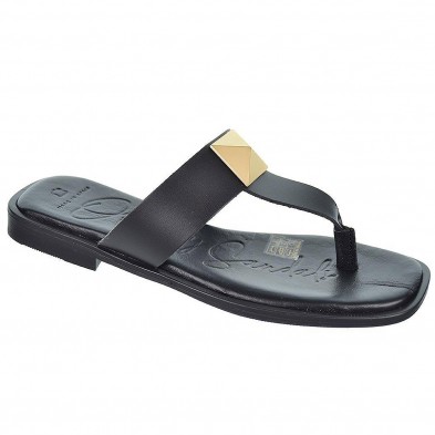 5158 Oh! My Sandals Esclava en piel Plantilla en piel acolchada. Antideslizante, con tacón de 3cm.de altura.