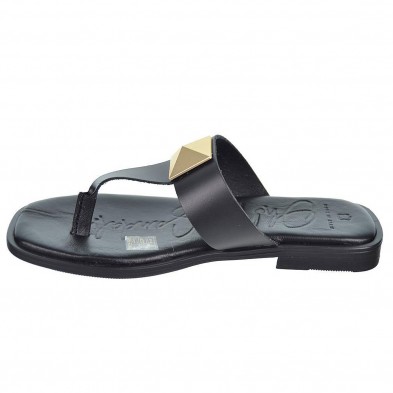 5158 Oh! My Sandals Esclava en piel Plantilla en piel acolchada. Antideslizante, con tacón de 3cm.de altura.