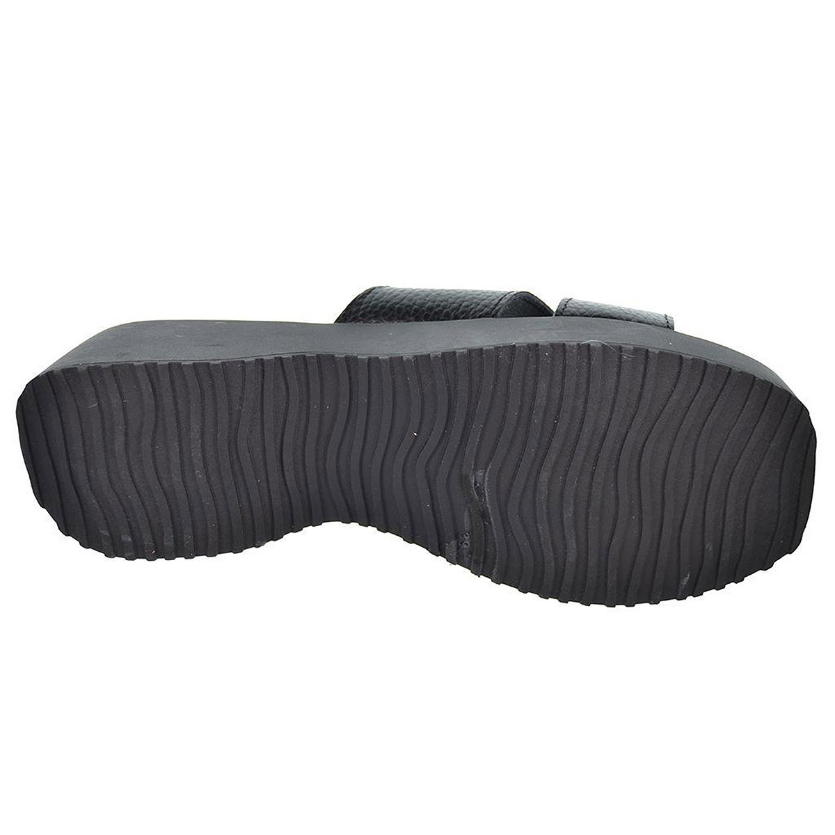 5194 Oh! My Sandals Zueco de piel con plantilla confort. Piso con plataforma de goma antideslizante.