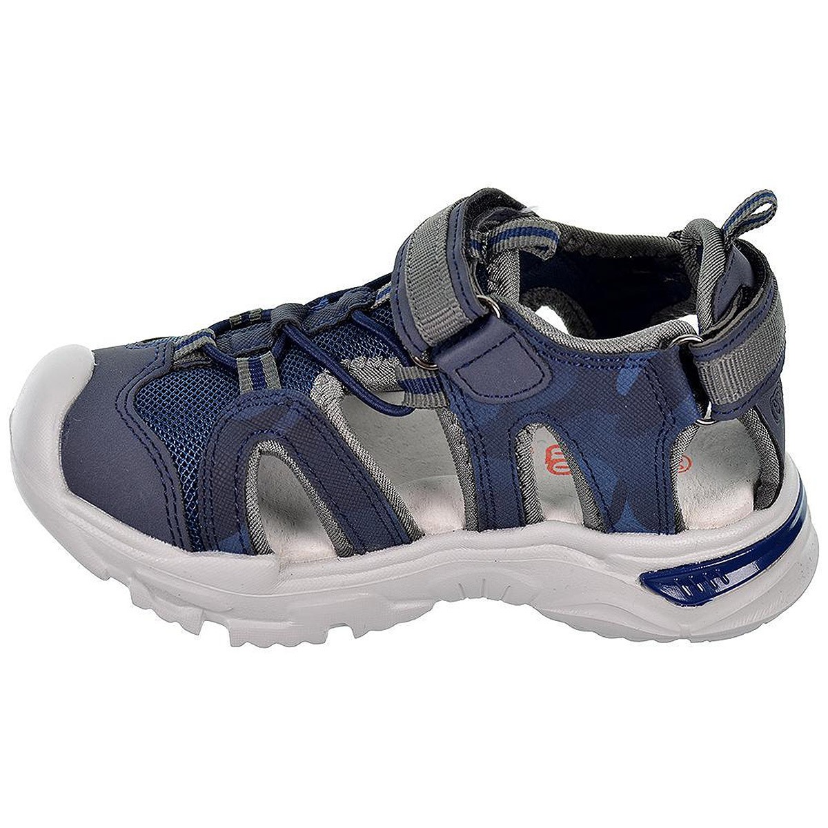 2338 Crecendo Sandalia sintética y textil. Forro textil. Plantilla acolchada en piel. Velcro en empeine y talón.