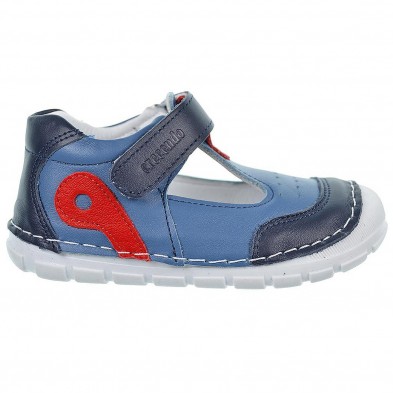 2365 Crecendo Zapato de piel. Velcro, plantilla piel extraíble. Suela goma antideslizante. puntera reforzada. Primeros pasos