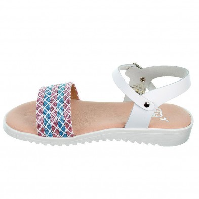 Crecendo Sandalia en piel. Con pala fantasía en colores, cierre en pulsera con hebilla. Plantilla de piel. Suela antideslizante. Crecendo Sandalia en piel. Con pala fantasía en colores, cierre en pulsera con hebilla. Plantilla de piel. Suela antideslizante.