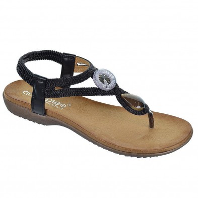 Amarpies Sandalia esclava textil y sintético y talón elástico, plantilla confort y suela de goma muy ligera y flexible. Amarpies Sandalia esclava textil y sintético y talón elástico, plantilla confort y suela de goma muy ligera y flexible.