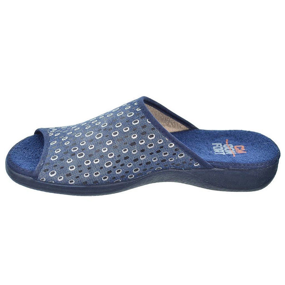 30182 Cmconfort Zapatilla textil destalonada con puntera abierta, plantilla textil acolchada. Piso de goma antideslizante. 30182 Cmconfort Zapatilla textil destalonada con puntera abierta, plantilla textil acolchada. Piso de goma antideslizante.