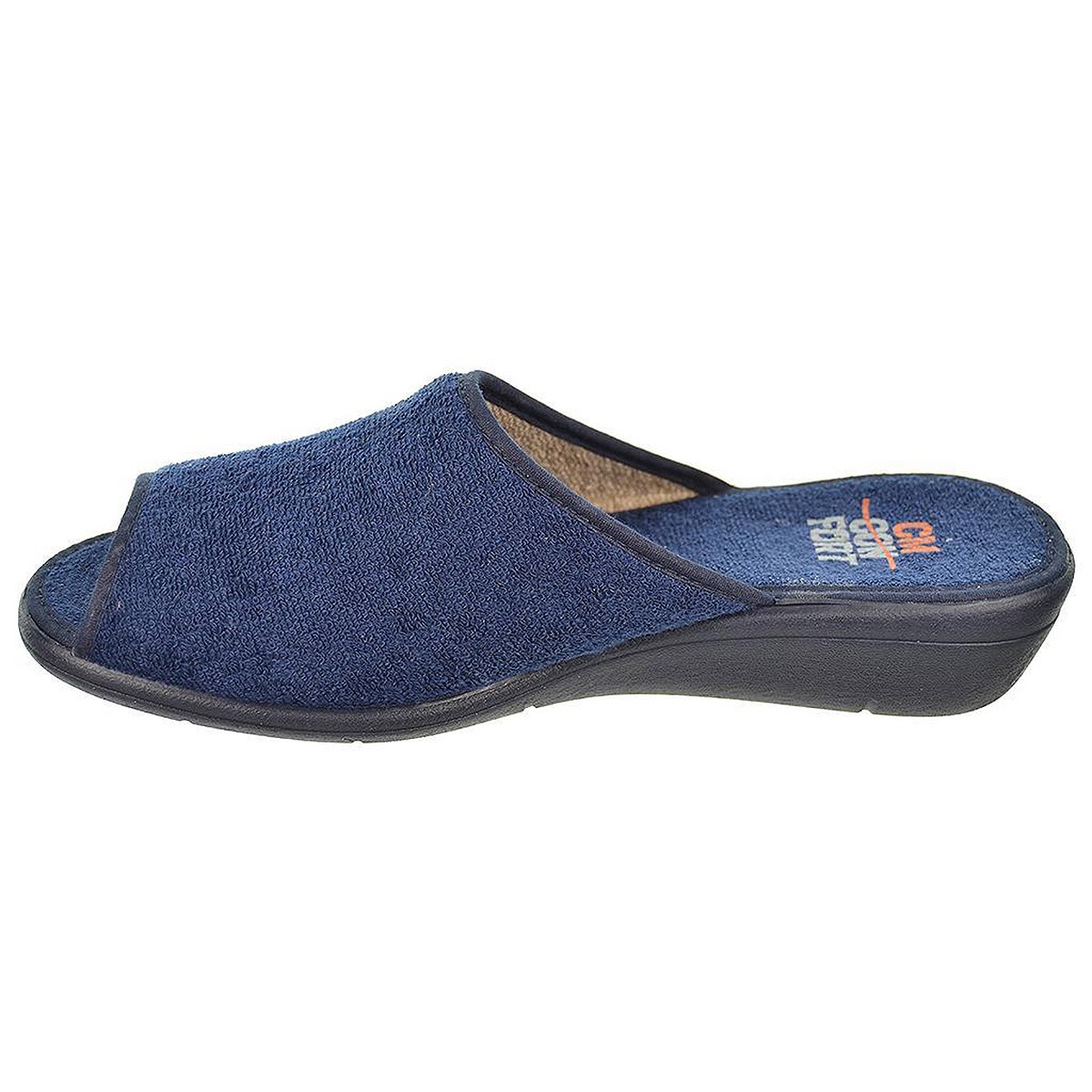 10221 Cmconfort Zapatilla textil destalonada puntera abierta, plantilla textil acolchada. Piso con cuña de goma antideslizante. 10221 Cmconfort Zapatilla textil destalonada puntera abierta, plantilla textil acolchada. Piso con cuña de goma antideslizante.
