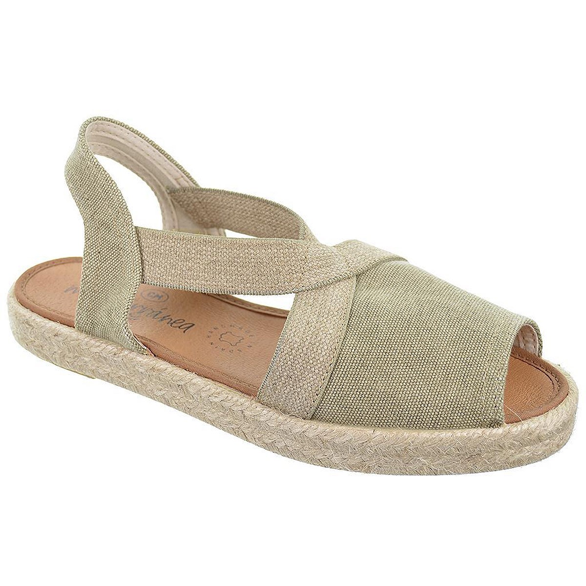 20171 Mediterranea Alpargata textil, elásticos en ambos lados y plantilla acolchada. Piso de yute y suela de goma antideslizante 20171 Mediterranea Alpargata textil, elásticos en ambos lados y plantilla acolchada. Piso de yute y suela de goma antideslizante