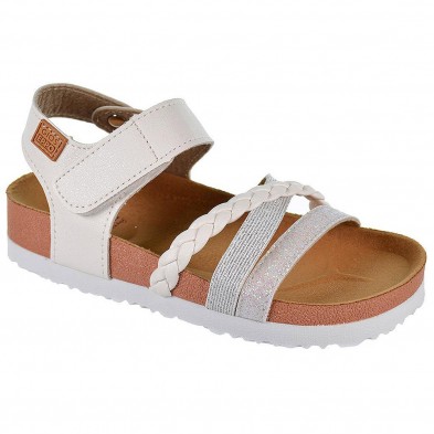 65201 Afua Gioseppo Sandalia sintético, tiras en pala y glitter, cierre en pulsera con velcro. Plantilla resistente al agua.