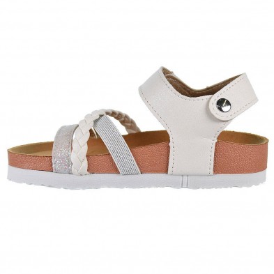 65201 Afua Gioseppo Sandalia sintético, tiras en pala y glitter, cierre en pulsera con velcro. Plantilla resistente al agua.