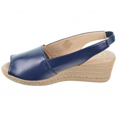 418 Duendy Sandalia piel estilo camping. Plantilla confort y elástico en talón. Con cuña e imitación yute, altura 5cm aprox. 418 Duendy Sandalia piel estilo camping. Plantilla confort y elástico en talón. Con cuña e imitación yute, altura 5cm aprox.