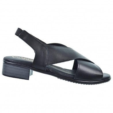 3522 Duendy Sandalia piel con plantilla acolchada en piel. Hebilla en talón. Piso goma con tacón de 3cm, Para pies delicados.