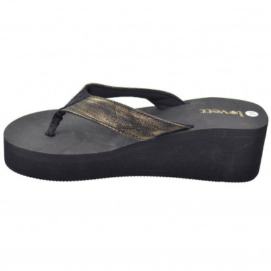 K23072 Kelara Esclava playa textil. Piso de Eva Termoconformada en plataforma con cuña. Ya puedes presumir este verano.