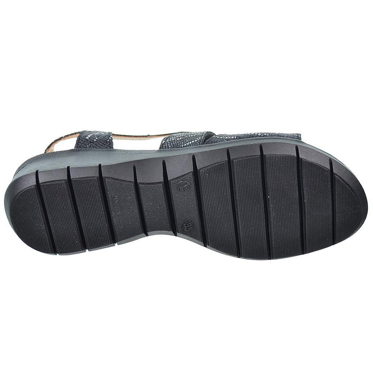 3594 Duendy Sandalia piel con tiras elásticas cruzadas en empeine. Plantilla de piel confort. Antideslizante. Pies delicados