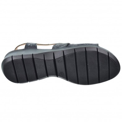 3594 Duendy Sandalia piel con tiras elásticas cruzadas en empeine. Plantilla de piel confort. Antideslizante. Pies delicados