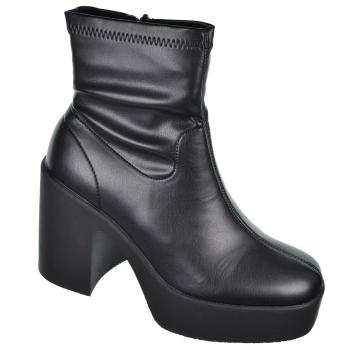 Isteria  Botín en licra sintética Con cremallera interior. Piso de goma, tacón ancho de 10,5cm y plataforma de 3cm. 2