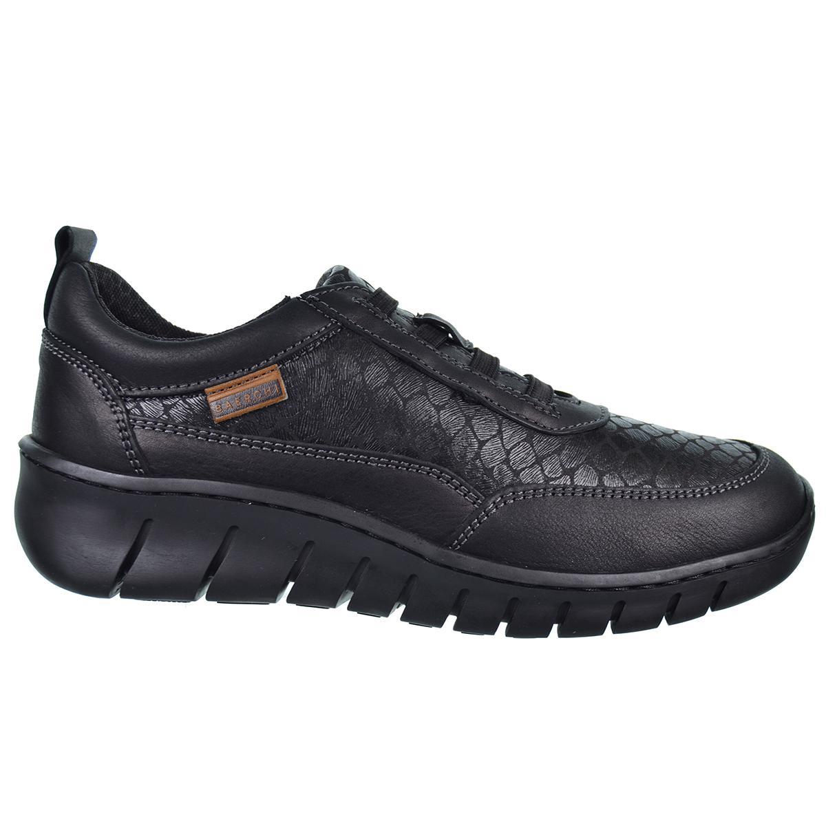 60607 Baerchi Zapato Confort Piel estilo casual. acolchado, transpirable. Cordones. Antideslizante. Flexible Fabricado en España