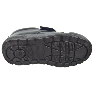 Zapato de piel lavable. Velcro, forro textil y plantilla extraíble antibacteriana. Suela ultrarresistente y antideslizante.